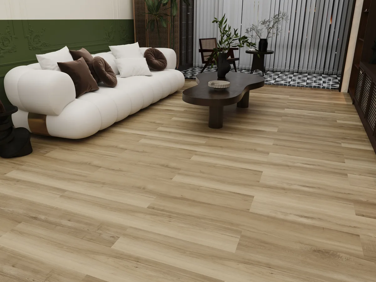 Crystal White en una sala