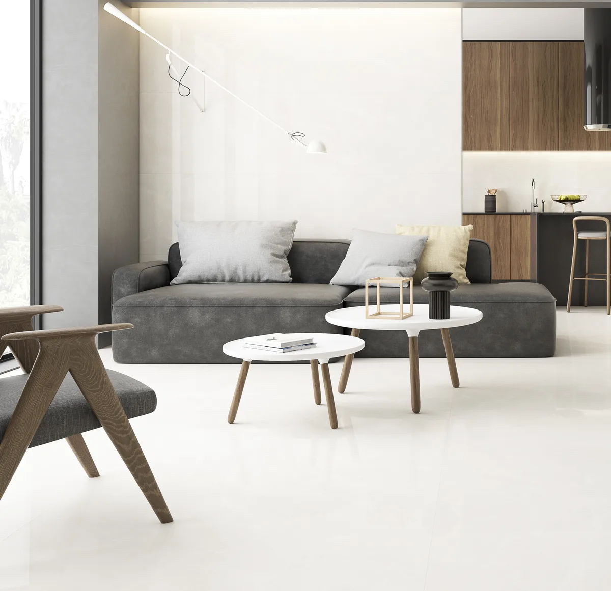 Isea White Matte en una sala