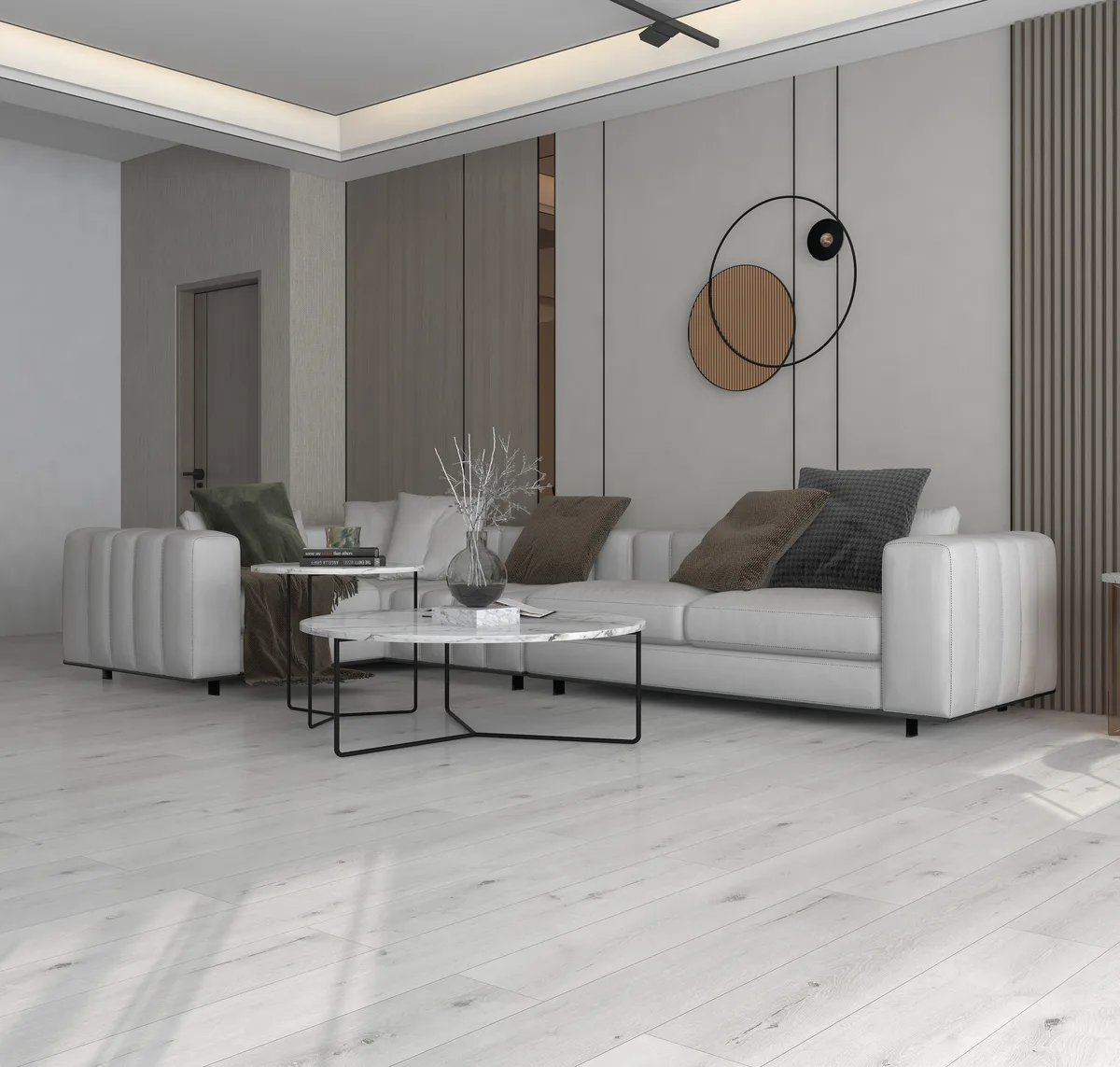 Galaxy White en una sala
