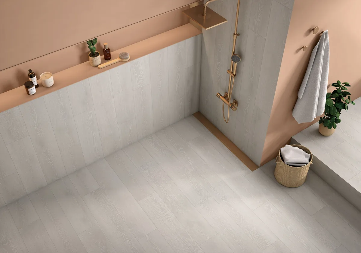 Muse Gris en un ba&ntilde;o