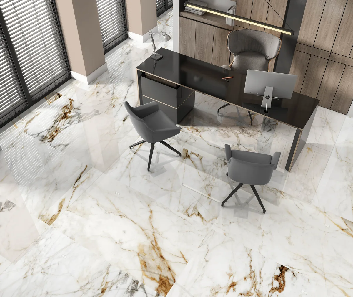 Barnaby Super White en un espacio comercial