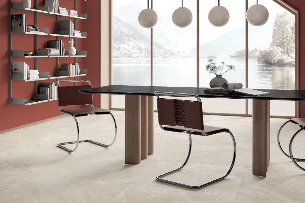 Slate Sand en una sala