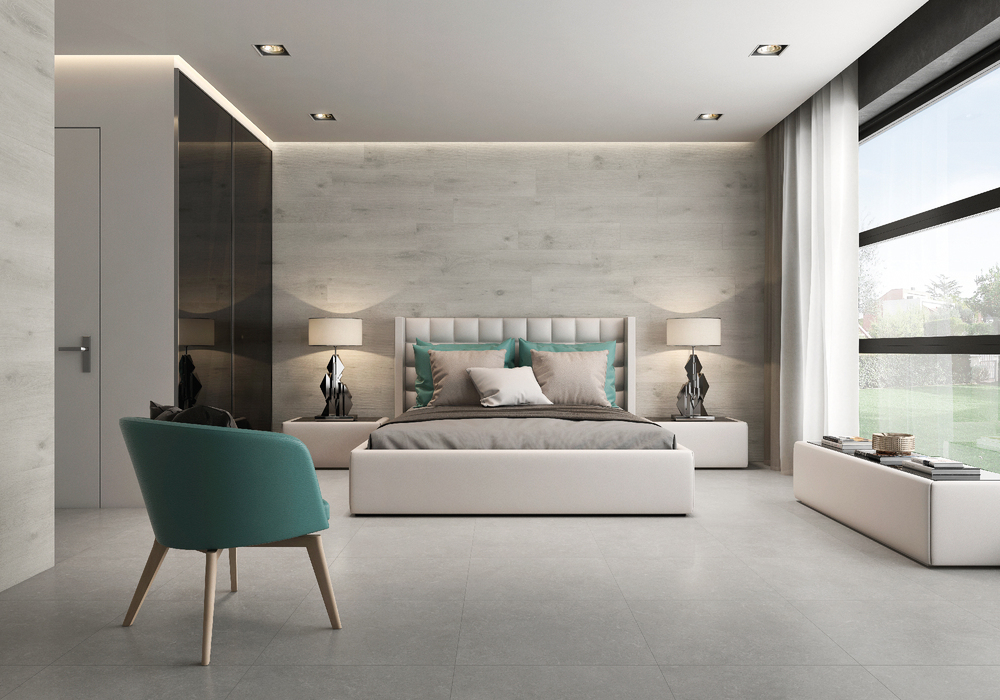 Start Silver Matte en un dormitorio
